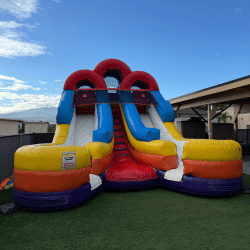 16' Double Splash Water Slide w/ Splash Pad